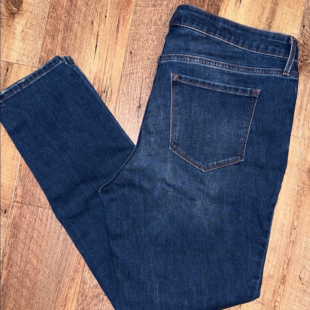 Old Navy Mid-Rise Pop Icon Skinny Jeans - Dark Blue Size 16 Long